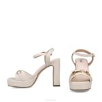 koraal vrouwen Menbur 0RLN784 beige hoge hakken - Image 6