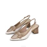 slangen vrouwen Menbur 0RLN1576 beige middelhoge en lage hakken - Image 2