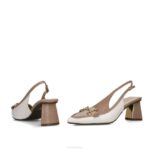 slangen vrouwen Menbur 0RLN1576 beige middelhoge en lage hakken - Image 4