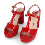 villado vrouwen Menbur 0RLN2097 rood middelhoge en lage hakken - Image 4