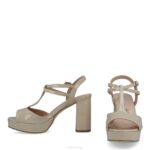 villado vrouwen Menbur 0RLN2099 beige middelhoge en lage hakken - Image 4