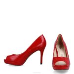 villadose vrouwen Menbur 0RLN2100 rood middelhoge en lage hakken - Image 8