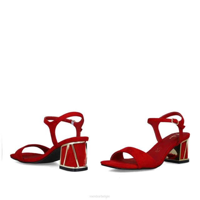 equuleus vrouwen Menbur 0RLN117 rood sandalen