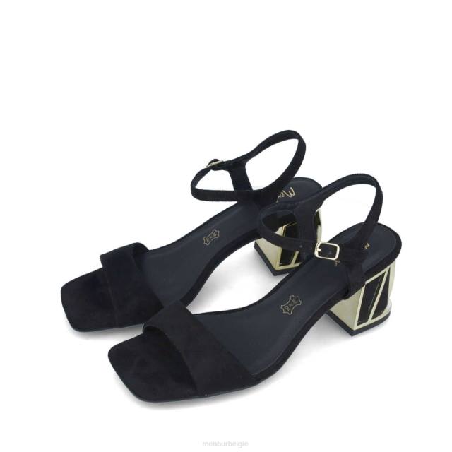 equuleus vrouwen Menbur 0RLN2801 zwart sandalen