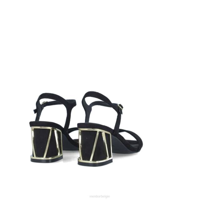 equuleus vrouwen Menbur 0RLN2801 zwart sandalen