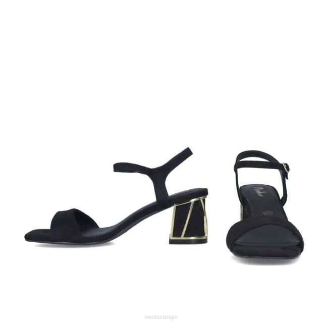 equuleus vrouwen Menbur 0RLN2801 zwart sandalen