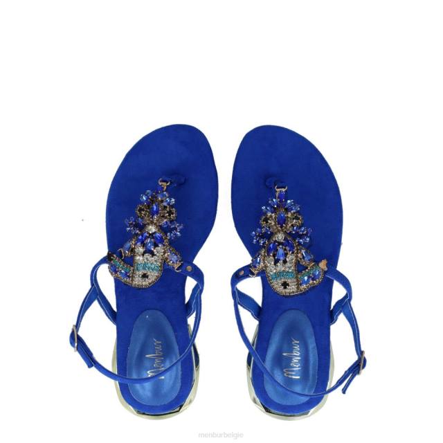 normaal vrouwen Menbur 0RLN2615 azul medio sandalen