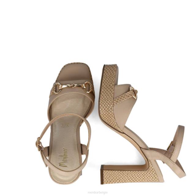 octanen vrouwen Menbur 0RLN2596 beige sandalen