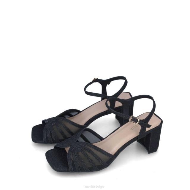 pollux vrouwen Menbur 0RLN127 zwart sandalen