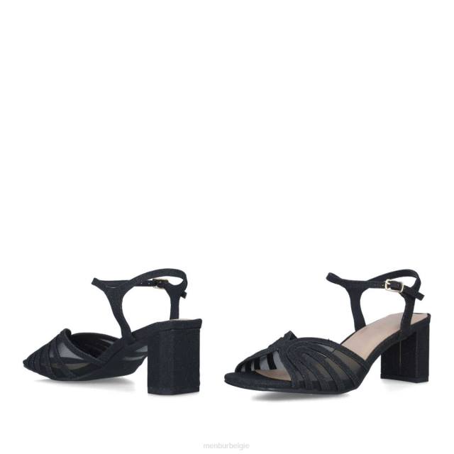 pollux vrouwen Menbur 0RLN127 zwart sandalen