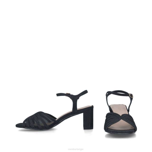 pollux vrouwen Menbur 0RLN127 zwart sandalen